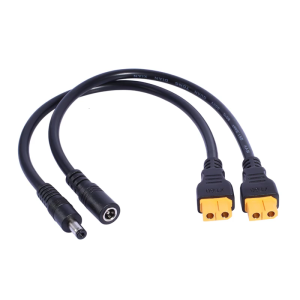 XT60 Female to DC5.5x2.1mm/DC5.5x2.5mm Male/Female Charging Cable 30cm for FPV Monitors and Solar Panel Power Cord