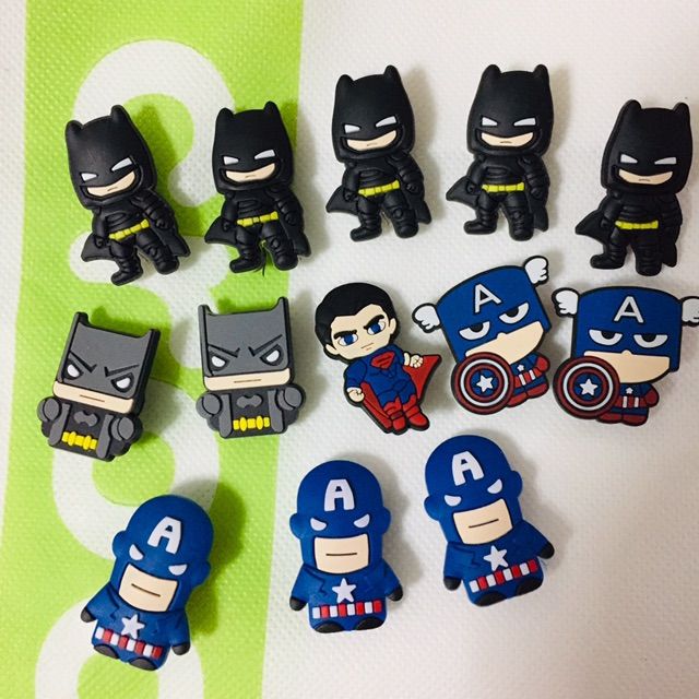 Batman/Superman /avengers Croc Shoe Charms Pins Jibbitz for Crocs for