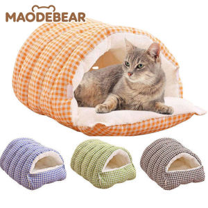 MAODEBEAR Cat Nest Removable Washable Semi Enclosed Pet Sleeping Bag Cat Dog Warming Bed Sarang Kucing 猫窝