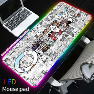 LED Luminous Colorful RGB Mouse Pad Gamer Mouse Mats Anti-slip | LED USB Mousepad | Computer Keyboard Pad Desk Mat Anime One Piece Gundam Dragon Ballz