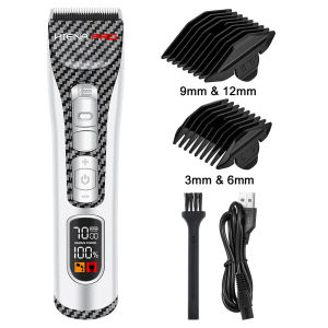 HIENA Hair Trimmer Rechargeable Hair Clipper Professional LCD Electric Hair Clipper For Men Barber Shop Wireless Trimmer HYN-918