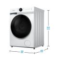 [Online Exclusive] Midea MF100W75 White Front Load Washer, 7.5kg, Water Efficiency 3 Ticks. 