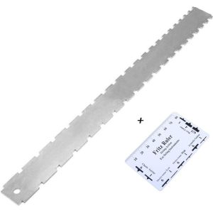 Guitar Neck Notched Straight Edge Tool Stainless Steel Fret Ruler Untuk Gitar Akustik Dan Elektrik