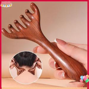 GOLFDIN Chống tĩnh điện Lược mát xa kinh tuyến đầu Cầm tay Răng rộng Lược có tay cầm dài  Sáu móng Dụng cụ gãi lưng Để thúc đẩy lưu thông máu