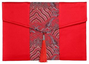 CNY Silk Embroidery Ang Bao Organizer / CNY New Notes Pouch / Red Packet Pouch (SG Stocks)