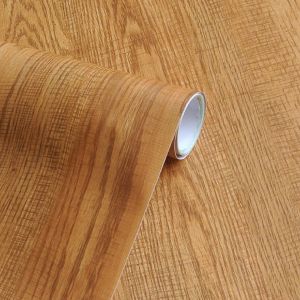 Thickened 3D wood grain wallpaper self adhesive wooden door old furniture protective film waterproof PVC wardrobe cabinet table sticker