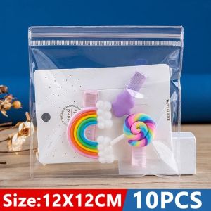 10Pcs Transparent PVC Jewelry Organizer Pouches Bags Anti-Oxidation Earring Pendant Necklace Bracelet Storage Holder Box