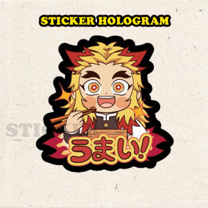 Stiker Hologram Kyojuro rengoku ukuran 7 cm