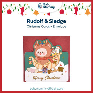 Merry Christmas Cards Greeting Wishing Snowman Blessing Gift Card Xmas Card with Envelope Kad Hadiah 圣诞卡 祝福卡