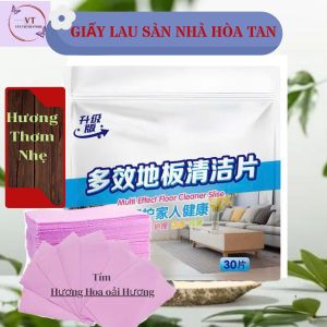 Giấy lau sàn nhà tan trong nước  khử khuẩn làm sạch vết bẩn  mùi thơm nhẹ (gói 30 miếng và 100 miếng).