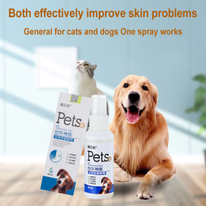 Doctor Recommended Pet Skin Treatment Spray Pet Skin Care Spray Cats and Dogs Pet Wound Spray Safe and Effective Solve the Problems of Dandruff Skin Itching Fungus Moss Hair Loss HerpesAll Skin Problems Skin Disease Cure Wound Spray