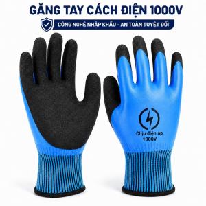 Găng tay cách điện 1000V thợ điện cao cấp chống nước chống trượt linh hoạt an toàn tuyệt đối