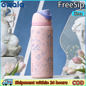 ready stock Original Owala FreeSip 32oz Shot to the Heart Stainless Steel Water Bottle Insulated Leak Proof BPA-Free