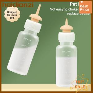haidianzi Pet Kitten Feeding Bottle Nipple Feeder Can Squeeze Liquid Milk Nursing Bottle For Newborn Dogs Puppies Rabbits Hamster Cat