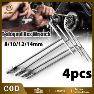 Kunci Sok T 4pcs 8/10/12/14mm  Kunci T Set Konci 1 Set Lengkap Konci T Original Kunci Shock T Panjang MURAH