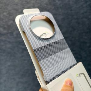 Luxury For Magsafe Half Frame Carbon Fiber Line Texture Phone Case For Honor Magic 8 Pro Wireless Charge Heat Dissipation Cover
