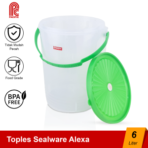 PACIFIC Alexa Sealware Bulat Toples Plastik Food Container Wadah Makanan 6 L