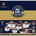 Kaisa Villa stainless steel cookware 6 PCS set casserole saucepan soup pot cookware set, Design by SWITZERLAND ( With box safe and secure delivery ). 