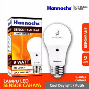 Lampu Bohlam LED 9 Watt Hannochs Light Sensor