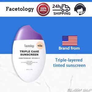 Facetology Triple Care Sunscreen Tinted SPF 50 PA++++ 40ML | Suitable for all skin types - Sunscreen