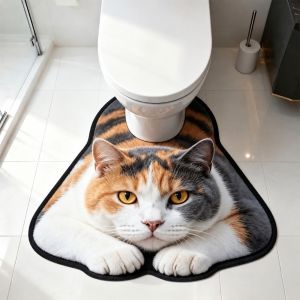DOOUR Đất tảo cát Thảm trải sàn nhà vệ sinh hình động vật sống động như thật 40×50CM 50×60CM Chống trượt Thảm trải sàn nhà vệ sinh  Có thể giặt được. Trang trí phòng tắm