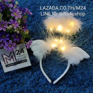 1 อัน ที่คาดผมวงแหวนติดปีก มีไฟ เทวดา นางฟ้า ที่คาดผมนางฟ้า ที่คาดผมเทวดา ที่คาดผม วงแหวน เจ้าหญิง ขนมิ้งค์ ขนมิ้ง คริสมาสต์ ไม้คาดผม m24