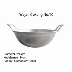 Wajan Cekung No 10 Anti Lengket Bahan Lebih Tebal Original Tasikmalaya