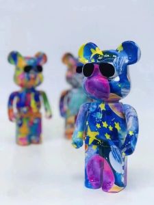 B5กราฟฟิตีไร้สายบลูทูธลำโพงสร้างสรรค์น้ำแบรนด์หมีรุนแรงทาสีเสียงมินิสก์ท็อปขนาดเล็กเสียง