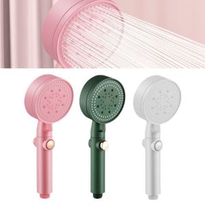 GROCERIY Water Saving Shower Booster Spray Head Easy Installation with Five Adjustable Modes Pressurized Shower Head New Designed Durable Water Heater Rain Shower Head Bathroom