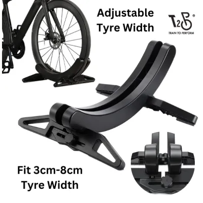 T2P Adjustable Tyre Width Bicycle Parking Stand Bike Storage for 1 - 3.1 Inches Mountain & Road Bike