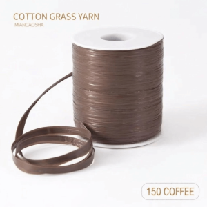 VIVIDI 120M Per Roll Raffia Thread Weaving Durable Hook Hat Ribbon Premium Quality Eco-Friendly Crochet Yarn DIY