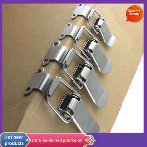 Graceful Stainless Steel Spring Loaded Draw Toggle Latch Clamp Clip Hasp Latch Catch Clasp 90 Degrees Duck-mouth Buckle Hook Lock