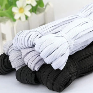 10M Elastic Garter White High Elasticity Crochet Braided Band Garter Soft Yard Rubber String for Dress Cloth Waistband