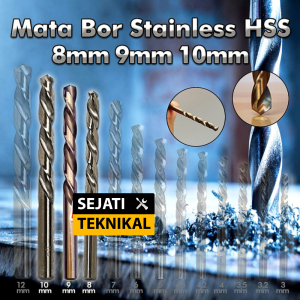 Mata Bor Stainless Steel HSS 8mm 10mm
