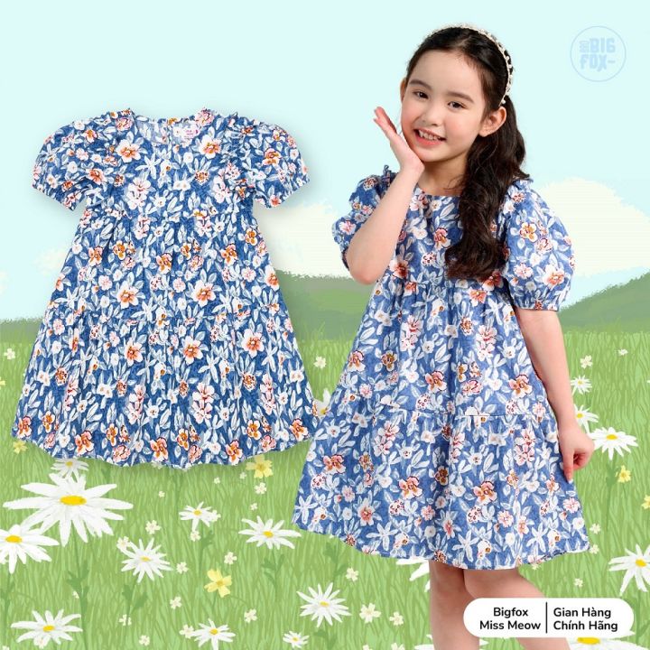 Váy trẻ em BIGFOX - MISS MEOW size đại váy bé gái tay xếp ly xoe ba ...