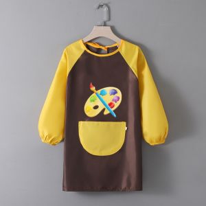 COMEMECO Polyester Tạp dề vẽ cho trẻ em Trang Phục Cosplay Không thấm nước Yếm nướng Quà Tặng Dài Tay Yếm nghệ thuật