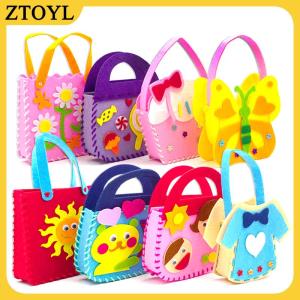 ZTOYL 8Pcs Trẻ Em May Kit DIY Cảm Thấy Bộ Dụng Cụ May Mầm Non Giáo Dục Đồ Chơi Thủ Công Cảm Thấy Với An Toàn Kim Cho Bé Trai Cô Gái Người Mới Bắt Đầu