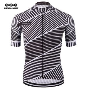 KEMALOCE Men Retro Cycling Jersey Short Sleeve Full Sublimation Summer Bicycle Shirts Cheap Blank Professional White Bike Wear
