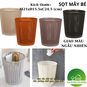 Sọt đựng rác trong nhà nhựa Việt Nhật 5155 Sọt mây nhựa đa năng đựng dụng cụ văn phòng đựng quần áo 1