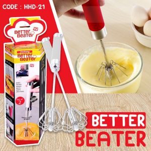 (Free BOX ISI 2 Pcs) - Ukuran Besar Better Beater Hand Mixer Otomatis Alat Pengocok Telur Adonan Kue Manual Kocokan Telor