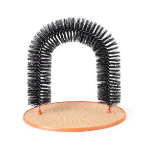 SKISOPGO Pet Cat Self Groomer with Round Fleece Base Cat Toy Brush Toys for Cat Purrfect Scratching Devices