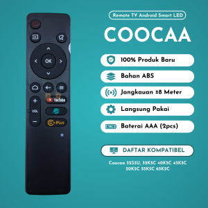 Remot Remote TV Coocaa 32S3U 40S3U ANDROID Smart TV LED UHD tanpa setting