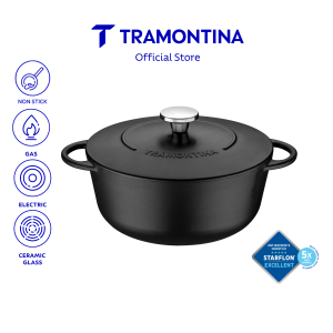 Tramontina Trento 28cm Casserole with Lid Cast Iron/Induction