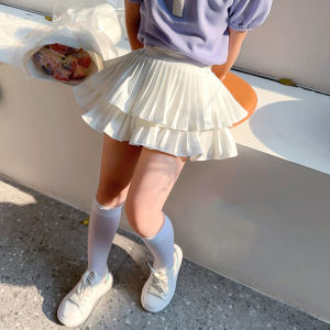 Girls Cake Skirt Summer White Half Skirt Princess Style Childrens Fluffy Short Skirt Fashionable Street Style Baby