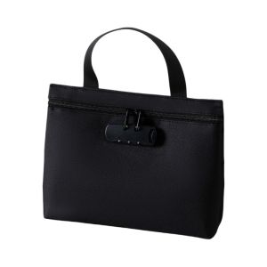 LZYBIM Combination Lock Bill Money Bag with Lock Canvas Zip Closure Security Document Bag Easy Storage Waterproof Portable Locking Pouch Travel