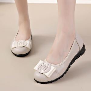 New Sepatu pita woman flat wanita kulit Sepatu Wanita melati Shoes flat