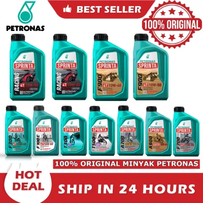 100% ORIGINAL PETRONAS MOTORCYCLE OIL RACING SPRINTA 4T 2T ESTER PLUS MINYAK HITAM PETRONAS F700 FULLY SEMI F900