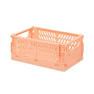 Plastic Folding Storage Box - High Quality Mini Organizer Basket Crate Collapsible with Handles