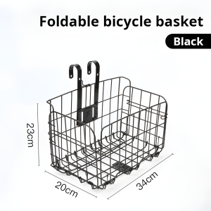 Heavy Duty Bike Basket For Long Distance Riding And Outdoor Adventures With Large Space Foldable bicycle basket Durable steel frame Convenient folding/space saving/Daily loading/strong load bearing