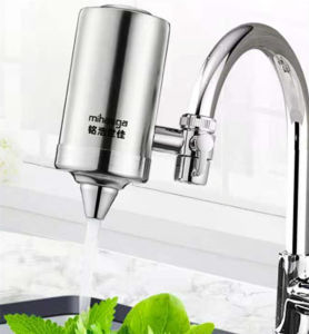 Kitchen and bathroom faucet filter tap water purifier 304 stainless steel filter activated carbon ceramic filter element filtration